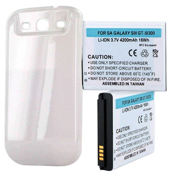 Empire BLI-1258-42W 4200mAh 3.7V Replacement Lithium-Ion (Li-ion) Extended Cell Phone Battery Pack for Samsung Galaxy S III - with NFC and Phone Case