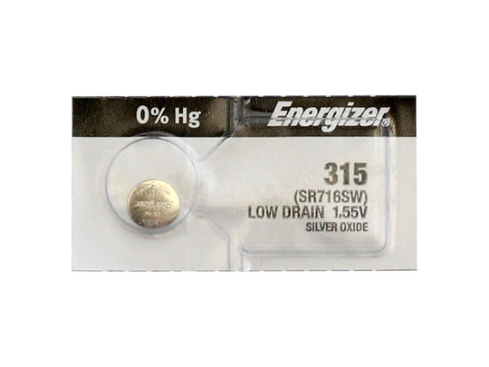 Energizer 315 SR716SW Silver Oxide Coin Cell Battery - Single