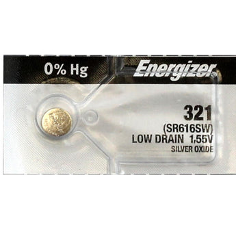 Energizer 321 SR616SW Silver Oxide Coin Cell Battery - Single