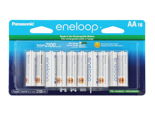 Panasonic Eneloop AA - 16 Pack Retail Card Packaging Front