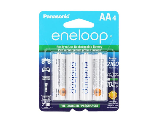 Panasonic Eneloop AA 2100mAh 4-pack retail packaging - Front