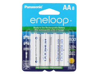 Panasonic Eneloop AA 2100mAh Capacity - 8-Pack Front