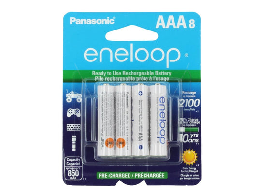 Eneloop AAA Battery 850mAh Capacity 8-Pack Packaging Front