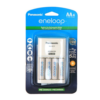 Eneloop Universal 4-Position Charger Set with 4x AA Ni-MH Eneloop Batteries (SEC-MQN104N)