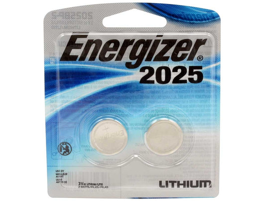 2 CR2025 Coin Batteries in Blister Packaging