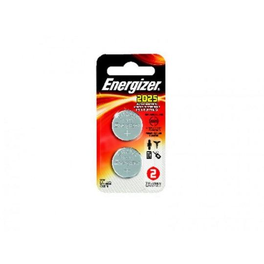 Energizer 3V 2025 Lithium Coin Cell Battery - 2 Pack Blister Thin Card (2025BP-2N)