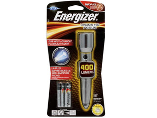 Energizer Vision HD Focus Metal LED Flashlight - 400 Lumens - Includes 2 x AA - EMPZH21E