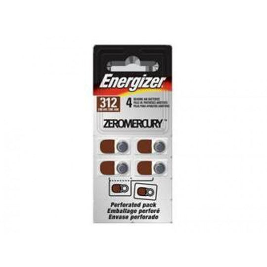 Energizer 312 Hearing Aid Battery Zinc Air 4-Pack - AZ312E-4