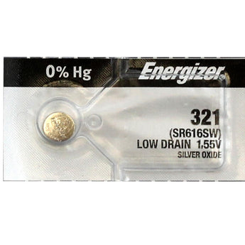 Energizer 321 SR616SW Silver Oxide Coin Cell Battery - Single