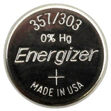 Energizer 357/303 148mAh 1.55V  Silver Oxide Coin Cell Batteries - Bulk