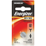 Energizer 357/303 148mAh 1.55V Silver Oxide Coin Cell Watch Battery - 1 Piece Blister Pack - Mercury Free