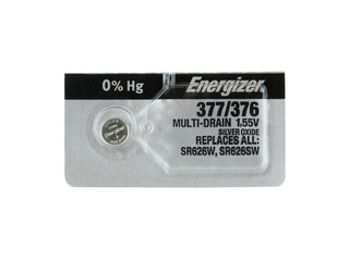 Energizer 377 376 Silver Oxide SR626W, SR626W 1pc (Each)