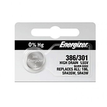 Energizer 386 301 Silver Oxide SR43SW, SR43W, SR43 1pc (Each)