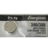 Energizer 389 390 Silver Oxide 189, SR1130SW, SR1130W 1pc (Each)