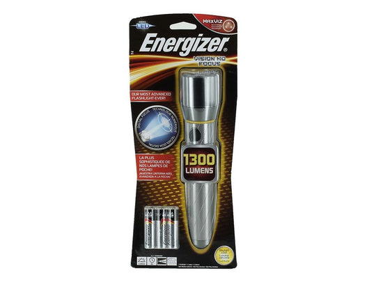 Energizer Vision HD Focus MaxViz Metal LED Flashlight - 1300 Lumens - Includes 6 x AA - EPMZH61E