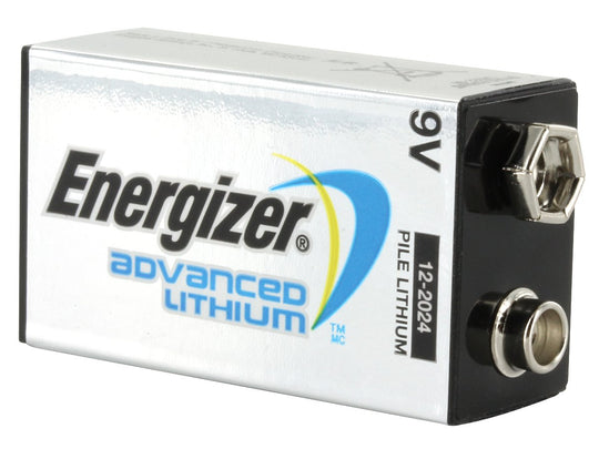 Energizer Advanced Lithium 9V Battery - Angle Shot