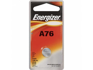 1 Energizer A76 Battery in Retail Card Packaging - Front View