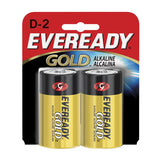 Energizer Eveready Gold A95-BP-2 D-cell 1.5V Alkaline Button Top Batteries - 2 Piece Retail Card