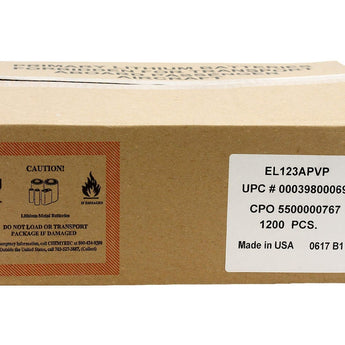 Energizer ELCR123A-VP 1500mAh 3V Lithium Primary (LiMNO2) Button Top Photo Battery - Bulk