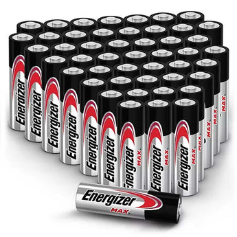 Energizer Max E91TP2-24 AA 1.5V Alkaline Button Top Batteries - 48 Piece Retail Card
