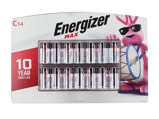 Energizer Max E93 C-cell Alkaline Button Top Battery - 14 Piece Retail Card