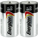 Energizer Max E95 (2SHK) D 1.5V Alkaline Button Top Batteries - 2 Pack Shrink Wrap