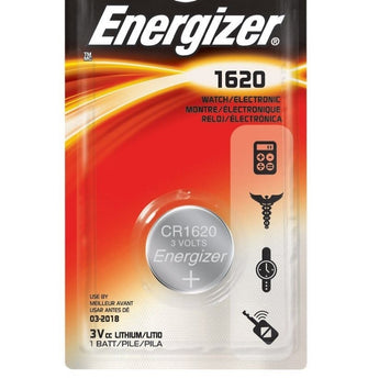 Energizer ECR1620-BP 79mAh 3V Lithium Primary (LiMNO2) Coin Cell Battery - 1 Piece Retail Card