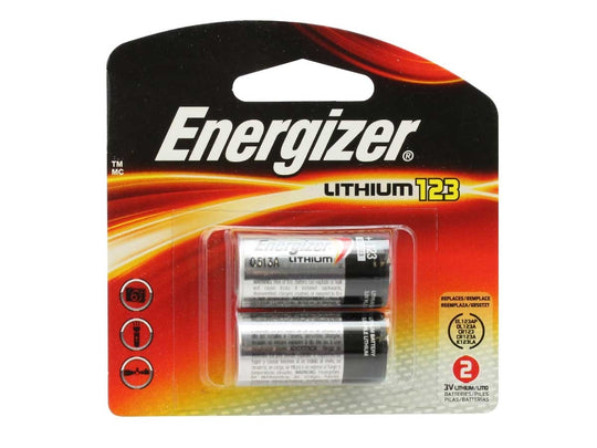 Energizer CR123A 2 Pack - Blister Pack