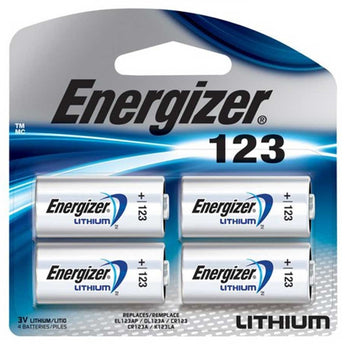 Energizer CR123A 4 Pack - Blister Pack