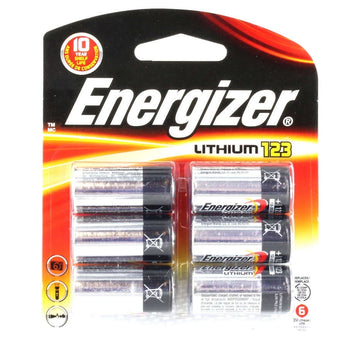 Energizer CR123A 6 Pack - Blister Pack