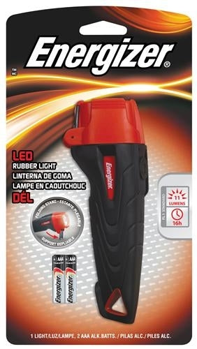 Energizer ENRUB22E Small Rubber LED Flashlight - Includes 2 x AAAs
