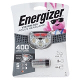Energizer Vision HD+ Focus LED Headlamp - 400 Lumens (HDD32E), or 315 Lumens with Industrial Strap for Hardhats (HDDIN32E) - Includes 3 x AAAs