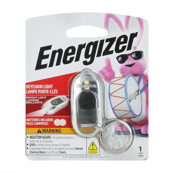 Energizer LED Keychain Light - 12 Lumens - Includes 2 x CR2016 Batteries - HTKC2BUCS