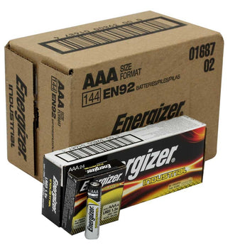 Energizer Industrial EN92 (24PK) AAA 1.5V Alkaline Button Top Batteries - Box of 24
