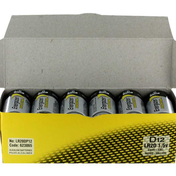 Energizer Industrial EN95 (12PK) D-cell 1.5V Alkaline Button Top Batteries - Box of 12