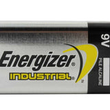 energizer industrial 9v battery sitting horizontally