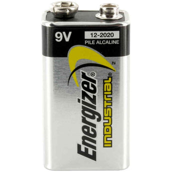 energizer industrial 9v battery sitting vertically