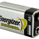 energizer industrial 9v battery at an angle