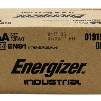 Energizer Industrial EN91 (24PK) AA 1.5V Alkaline Button Top Batteries - Box of 24
