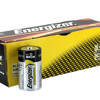 Energizer Industrial EN95 (12PK) D-cell 1.5V Alkaline Button Top Batteries - Box of 12