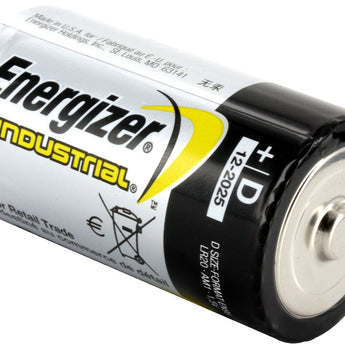 Energizer Industrial EN95 (12PK) D-cell 1.5V Alkaline Button Top Batteries - Box of 12