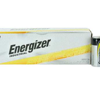 Energizer Industrial EN95 (12PK) D-cell 1.5V Alkaline Button Top Batteries - Box of 12