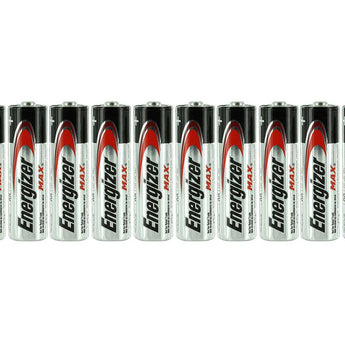 Energizer Max E91 (10SHK) AA 1.5V Alkaline Button Top Batteries - 10 Pack Shrink Wrap
