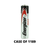 Energizer Max E92 (1189PK) AAA 1.5V Alkaline Button Top Batteries - Case of 1189