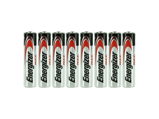 Energizer Max E92 (8SHK) AAA 1.5V Alkaline Button Top Batteries - 8 Pack Shrink Wrap