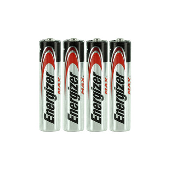 Energizer Max E92 (4SHK) AAA 1.5V Alkaline Button Top Batteries - 4 Pack Shrink Wrap