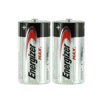 Energizer Max E93 (2SHK) C-cell 1.5V Alkaline Button Top Batteries - 2 Pack Shrink Wrap