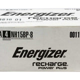 Energizer Recharge NH15-BP-8 AA 2300mAh 1.2V Nickel Metal Hydride (NiMH) Button Top Batteries - 8 Pack Retail Card