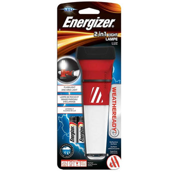 Energizer Weatheready 2 in 1 Emergency Light - 55 Lumens - Includes 2 x AA Batteries - WRAH21E