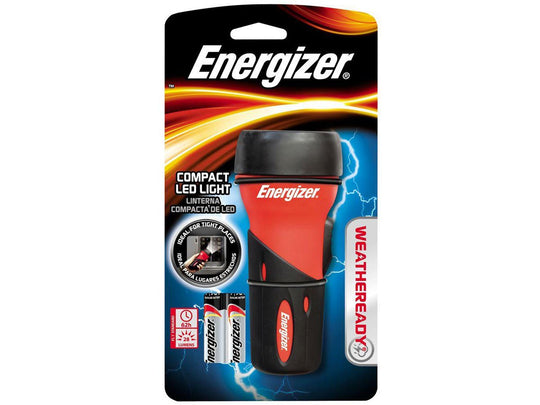 Energizer Weatheready Compact LED Flashlight - 50 Lumens - Uses 2 x AAs or 4 x AAs (WRCLD41E)